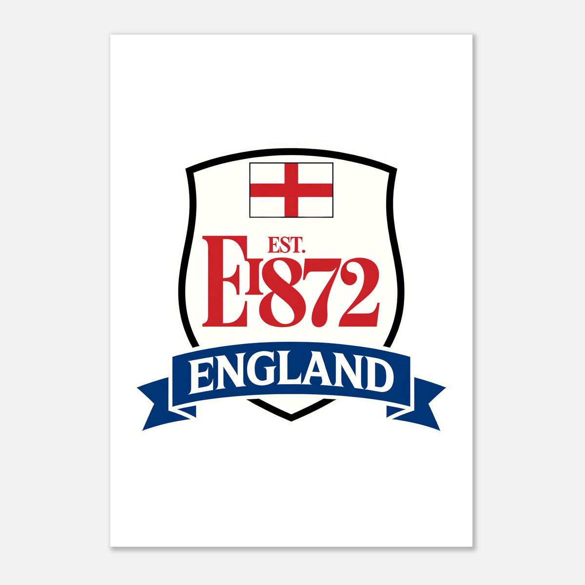 Classic Football Crest A3 Poster — England 2026, Taylored Merch