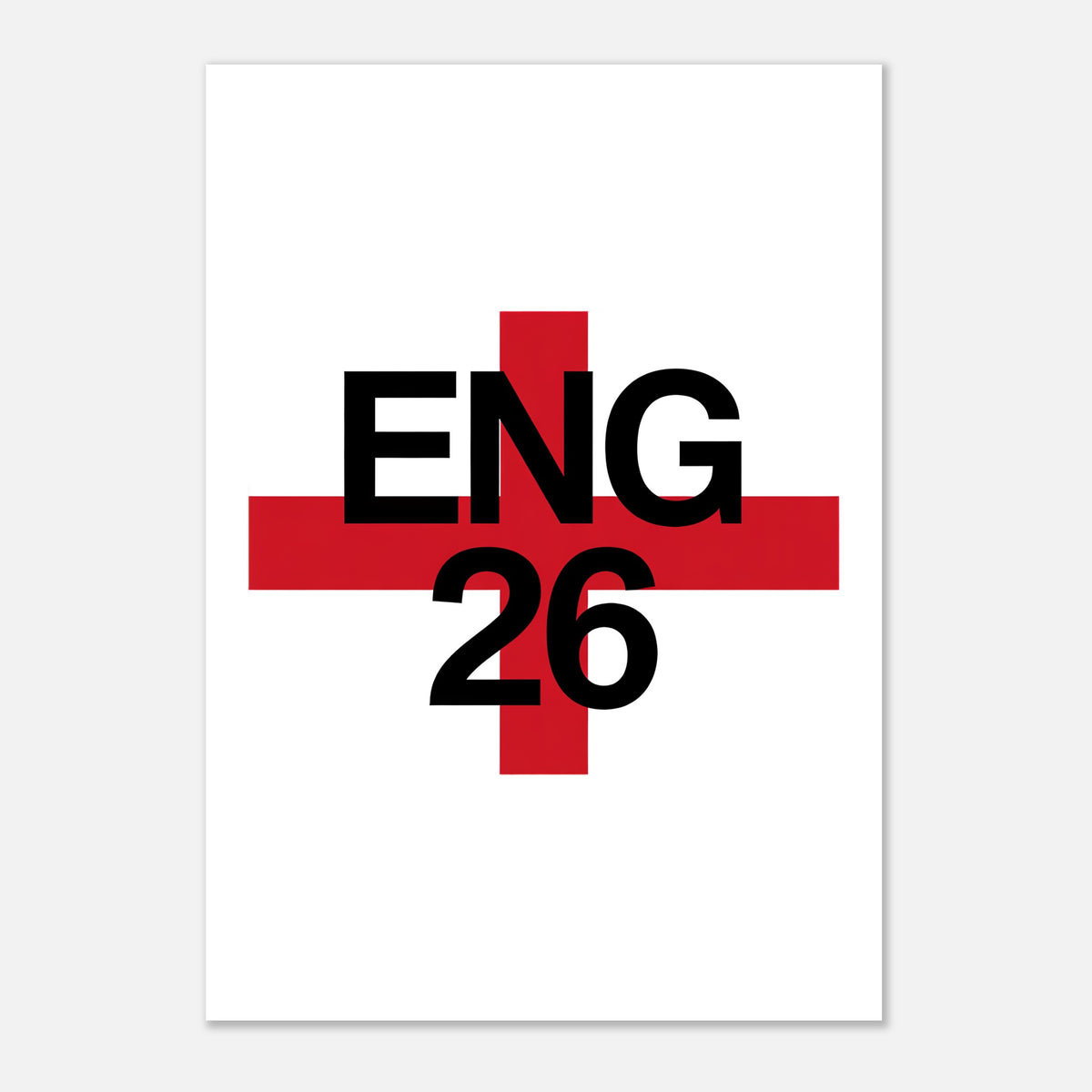 ENG 26 Modern Minimal A3 Poster β England 2026, Taylored Merch