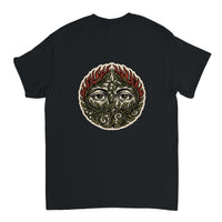 Overgrown woodcut roundel — Taylored Merch heavyweight streetwear t-shirt, back print