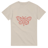 Single-line moth — Taylored Merch heavyweight streetwear t-shirt, front print