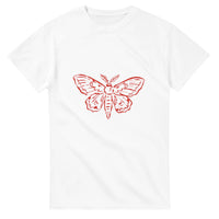 Single-line moth — Taylored Merch heavyweight streetwear t-shirt, front print