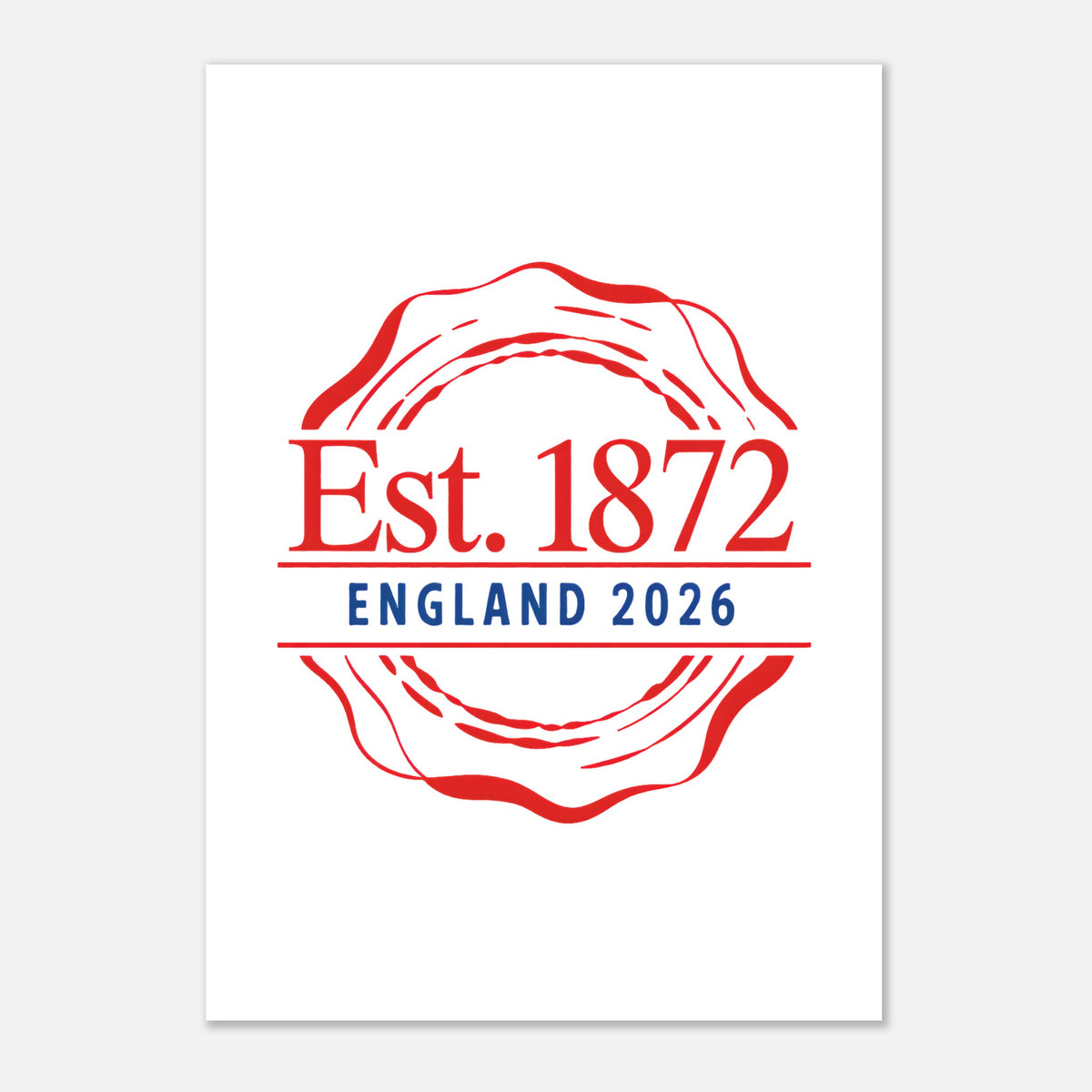 Circular Seal Badge A3 Poster — England 2026, Taylored Merch