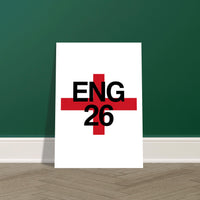 ENG 26 Modern Minimal A3 Poster — England 2026, Taylored Merch