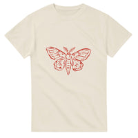 Single-line moth — Taylored Merch heavyweight streetwear t-shirt, front print