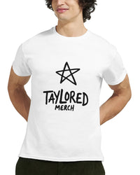 Star Stack hand-drawn star logo — Taylored Merch heavyweight streetwear t-shirt, front print