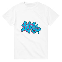 Lately graffiti script — Taylored Merch heavyweight streetwear t-shirt, front print