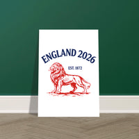 Vintage Lion Badge A3 Poster — England 2026, Taylored Merch