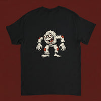Creep — Taylored Merch streetwear tee, black, back print flat-lay