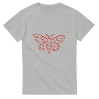 Single-line moth — Taylored Merch heavyweight streetwear t-shirt, front print