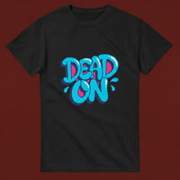 Dead On streetwear tee, black colourway