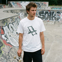 Deckchair streetwear tee, on model
