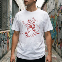 Kickflip streetwear tee, worn