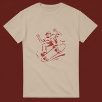 Kickflip streetwear tee, sand colourway