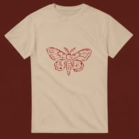 Moth streetwear tee, sand colourway