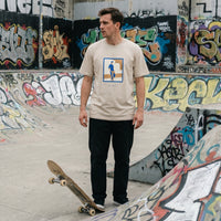 Off Duty streetwear tee, on model