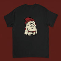 One Eye — Taylored Merch streetwear tee, black, back print flat-lay