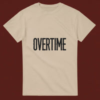 Overtime streetwear tee, sand colourway