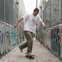 Rose streetwear tee, worn