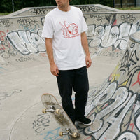 Snail streetwear tee, on model