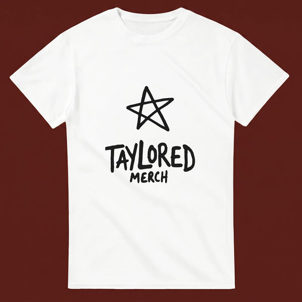 Star Stack streetwear tee, oxblood flat-lay